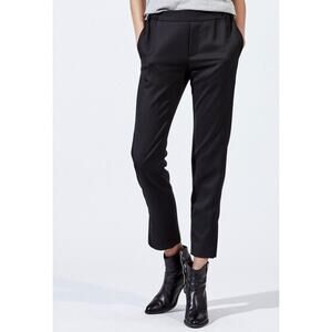 NEW Nili Lotan 6 Chelsea 100% Virgin Wool Pants Elastic Waist Crop Pull On Black